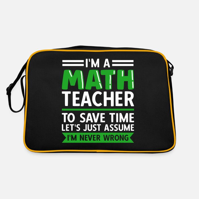 Mathelehrer Spruch Mathematiker Retro Tasche