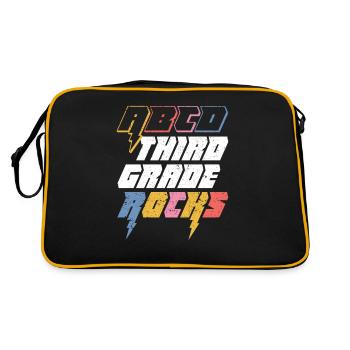ABCD Third Grade Rocks Back in 3rd Grade - Retro Bag - black/gold - Back