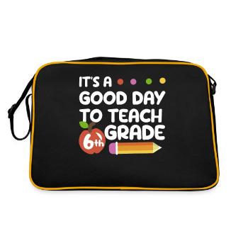 C’est une bonne journée pour donner à un enseignant - Sac Retro - noir/or - Dos