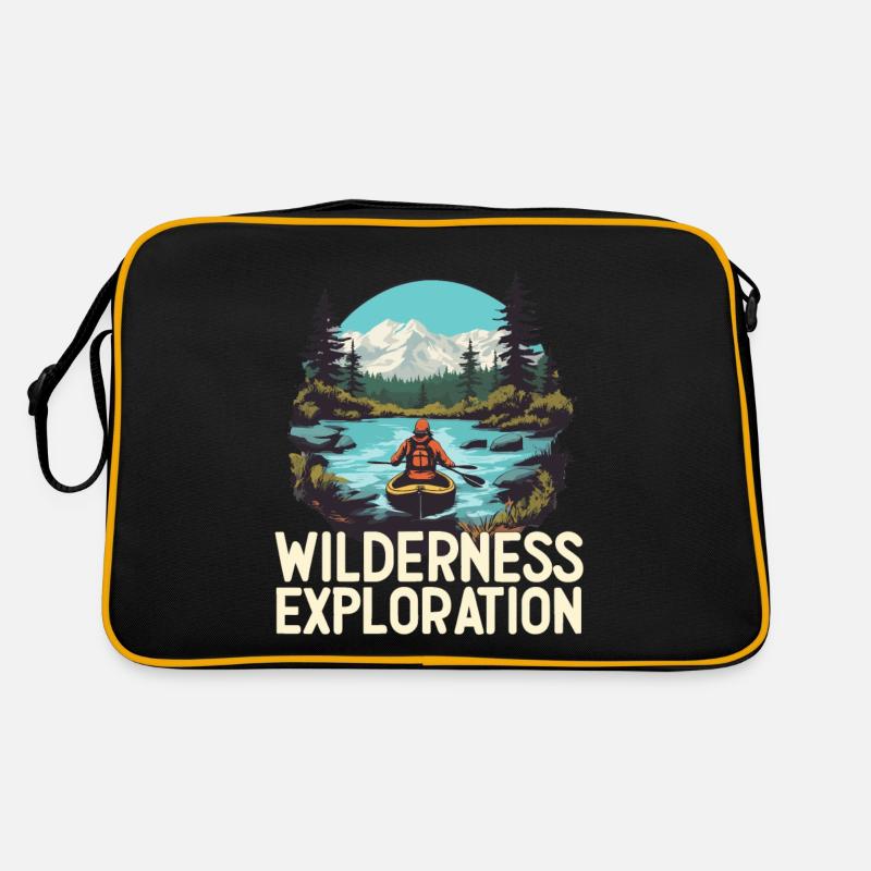 WILDERNESS EXPLORATION - Retro Bag - black/gold