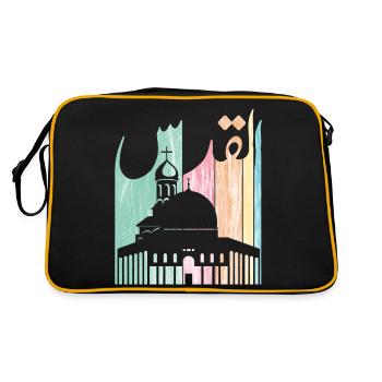 Jérusalem en langue arabe (Al Quds) القدس - Sac Retro - noir/or - Dos