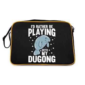 Lamantins dugongs Lamantin - Sac Retro - noir/or - Dos
