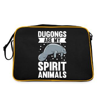 Lamantins dugongs Lamantin - Sac Retro - noir/or - Dos