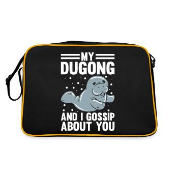 Lamantins dugongs Lamantin - Sac Retro - noir/or - Dos