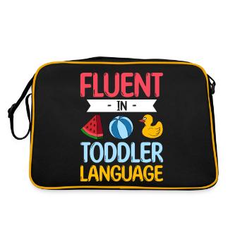 Au Pair Girl Kindergarten Nanny - Retro Bag - black/gold - Back