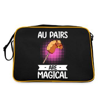 Au Pair Girl Kindergarten Nanny - Retro Bag - black/gold - Back