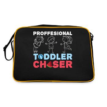 Au Pair Girl Kindergarten Nanny - Retro Bag - black/gold - Back