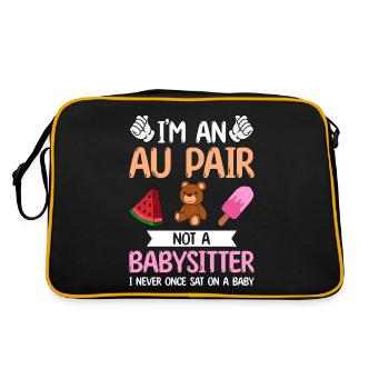 Au Pair Girl Kindergarten Nanny - Retro Bag - black/gold - Back