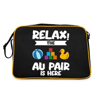 Au Pair Girl Kindergarten Nanny - Retro Bag - black/gold - Back