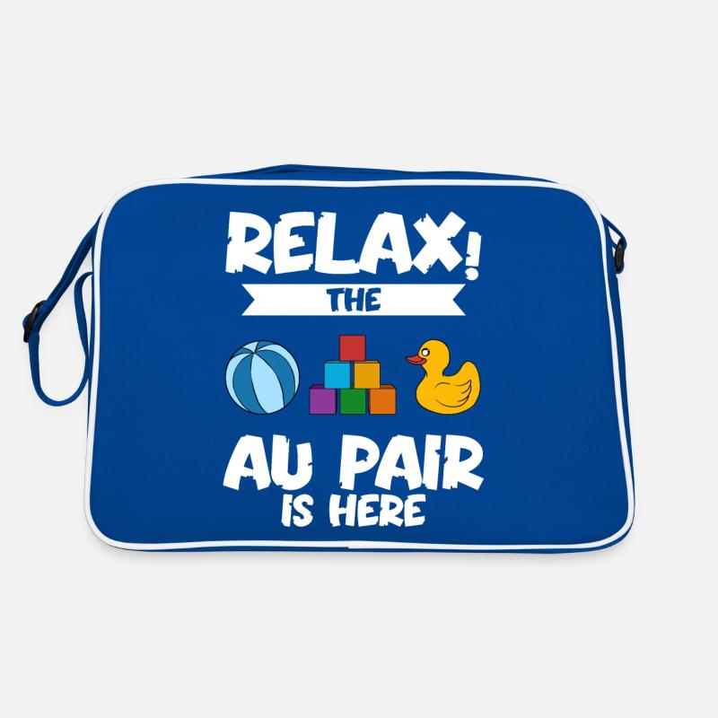 Au Pair Mädchen Kindergarten Nanny Retro Tasche