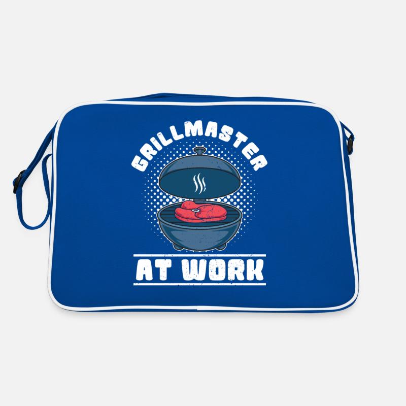 Grill master at work BBQ Fun grilling Retro Bag