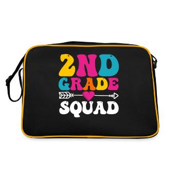 2nd Grade Squad Second Teacher Student Team Back - Retro Bag - black/gold - Back