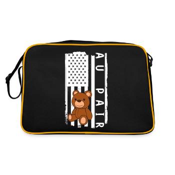 Au Pair Girl Kindergarten Nanny - Retro Bag - black/gold - Back