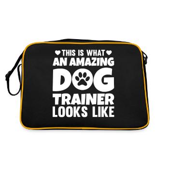 Dresseur canin école canine sports canins - Sac Retro - noir/or - Dos