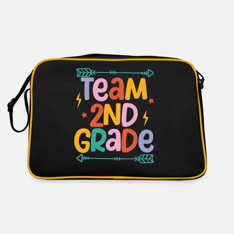 Équipe 2e année Deuxième enseignant de 100 jours d’école Sac Retro