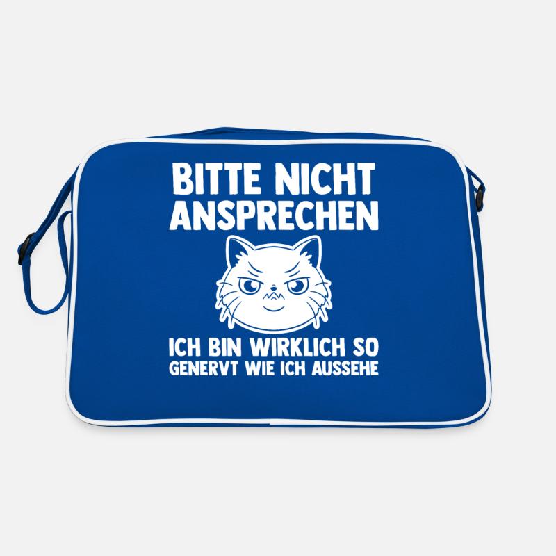 Katze Bitte Nicht Ansprechen Retro Tasche