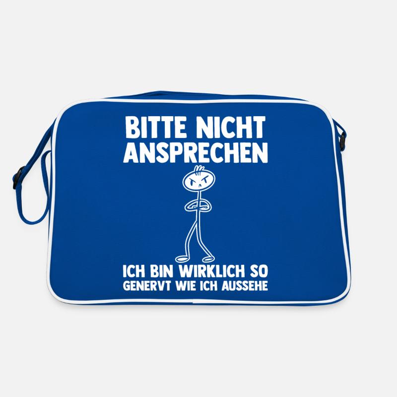 Bitte Nicht Ansprechen Retro Tasche