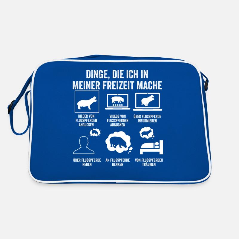 Nilpferd Flusspferd Retro Tasche