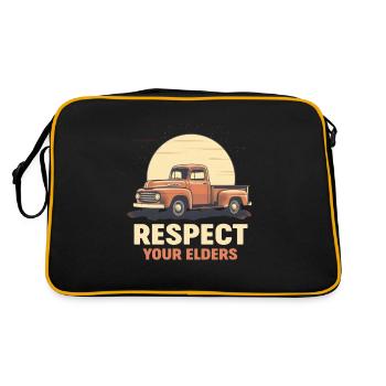 Camion Vintage Old Classic School American Pickup - Sac Retro - noir/or - Dos