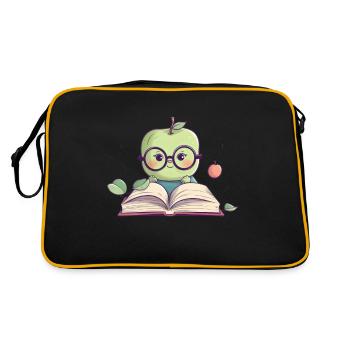Book Reading Bookaholic Read Library Teacher - Retro Bag - black/gold - Back