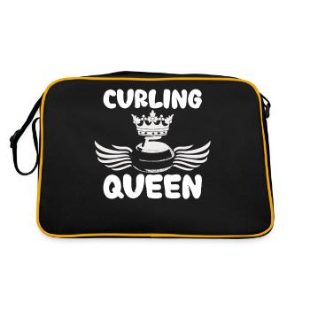 Curling Queen Ice Sport Broom Curler - Retro Bag - black/gold - Back