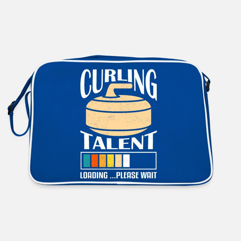 Curling Talent Loading ...Please Wait Ice Sport Br Retro Tasche