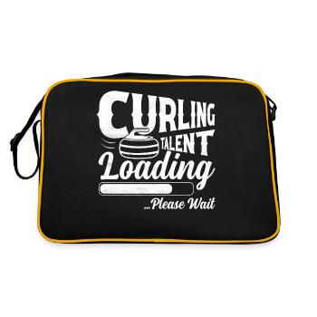 Curling Talent Loading ... Please Wait Broom Curler - Retro Bag - black/gold - Back