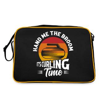 Hand Me The Broom It's Curling Time Curler Ice - Retro Bag - black/gold - Back