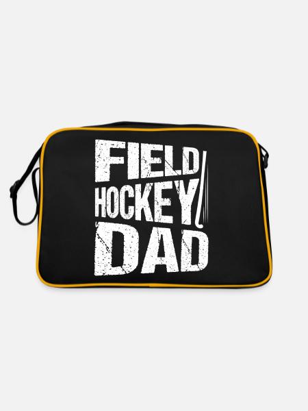 Field Hockey Dad Stick Season Player - Retro Tasche - Schwarz/Gold - Hinten