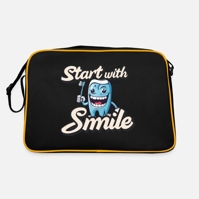 Start With Smile Retro Tasche