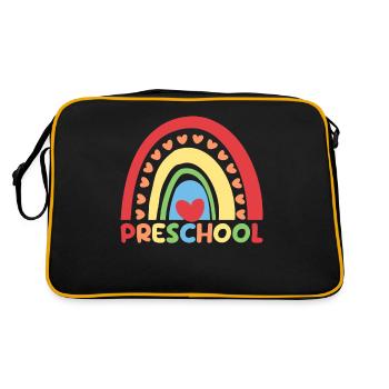 Préscolaire Arc-en-ciel Filles Garçons Enfants Enseignants - Sac Retro - noir/or - Dos
