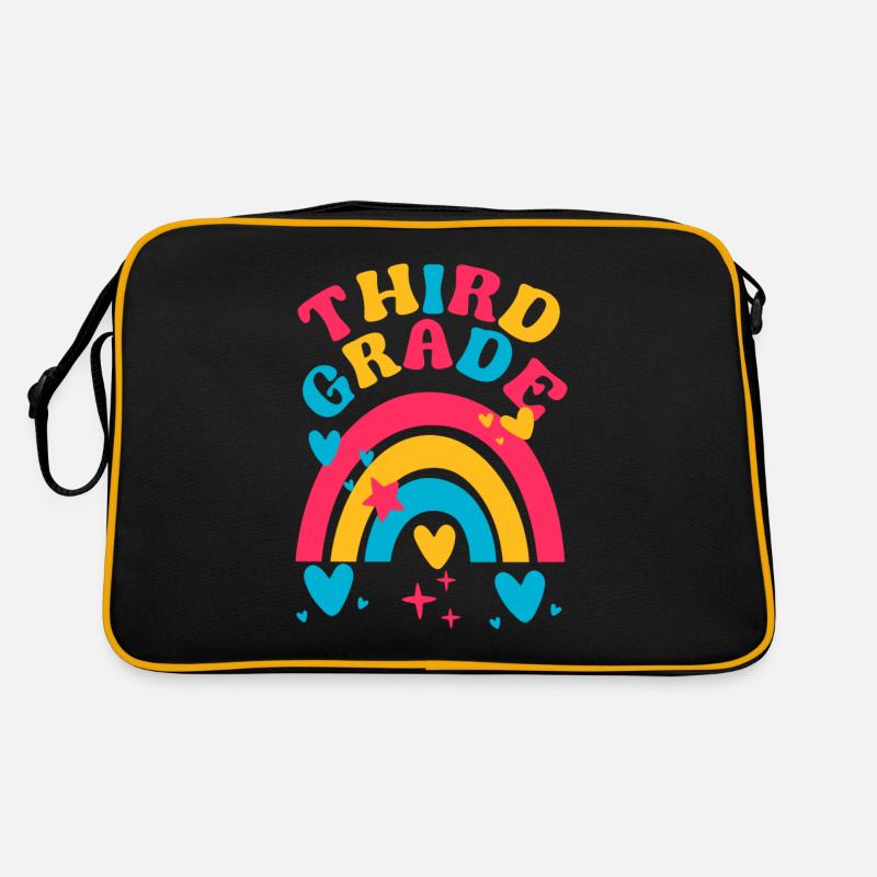 Third Grade 3rd Rainbow Teacher Student 100 Day Retro Bag