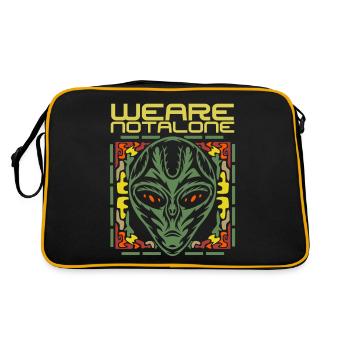 Drôle de dicton extraterrestre, Alien des années 70 - Sac Retro - noir/or - Dos