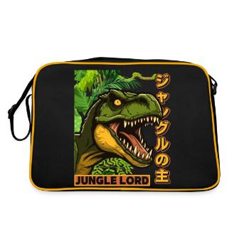 Dinosaure Vintage, disant Jungle Lord Comic Style - Sac Retro - noir/or - Dos