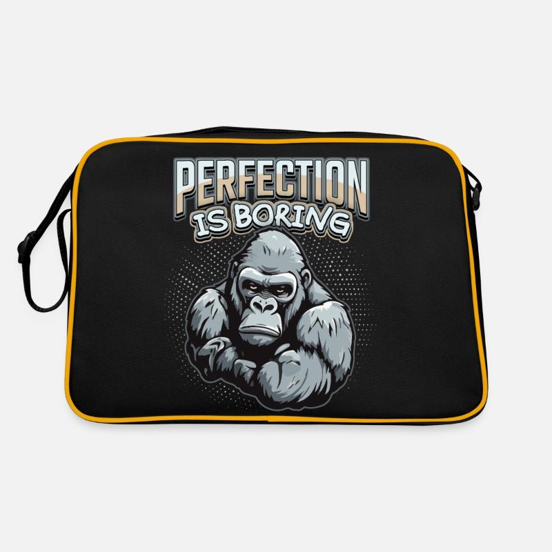 Funny Gorilla Monkey Saying, Comic Retro Bag