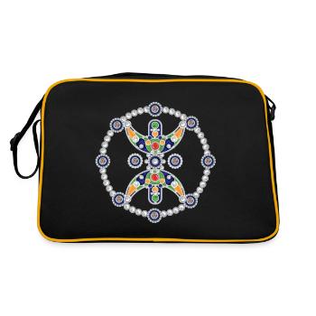 AMAZIGH ZYMBOLE BERBERE Z IMAZIGHEN BIJOU KABYLE - Sac Retro - noir/or - Dos