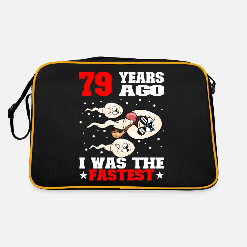 Funny Birthday Quote 79 Years Old Retro Bag