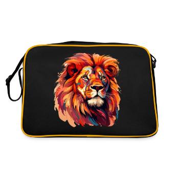Lion peint - Sac Retro - noir/or - Dos