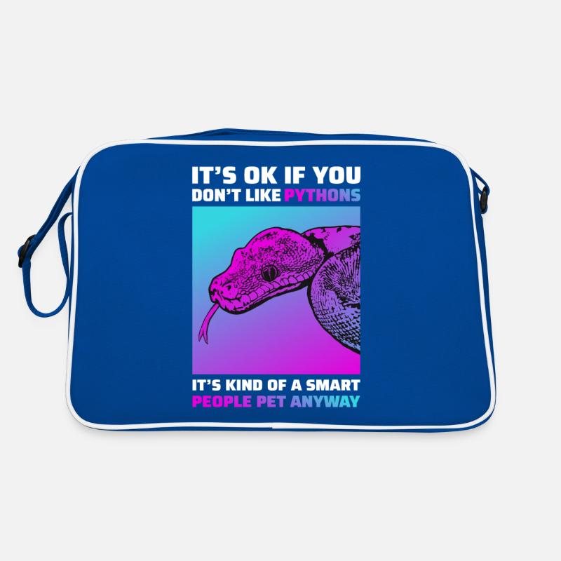 Drôle Python serpents T-Shirt Reptile cadeau Sac Retro