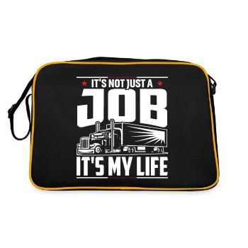 Es Ist Nicht Nur Ein Job Es Ist Mein Leben - Retro Tasche - Schwarz/Gold - Hinten