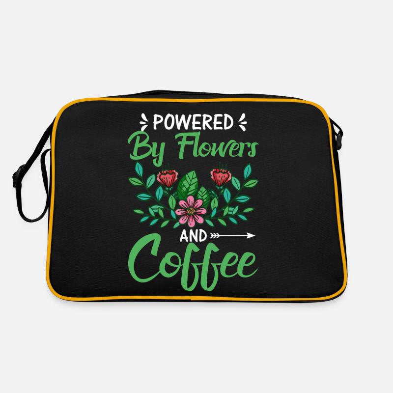 Powered by Blumen Und Kaffee Retro Tasche