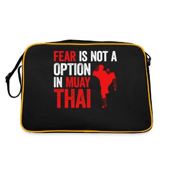 Muay Thai Boxing - Retro Tasche - Schwarz/Gold - Hinten