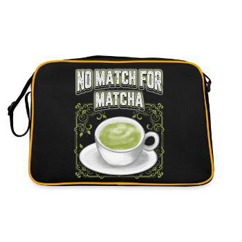 Matcha dicton drôle, thé matcha vintage - Sac Retro - noir/or - Dos