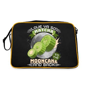 Matcha Mooncakes, thé Matcha, dicton drôle, jeu de mots - Sac Retro - noir/or - Dos