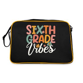 Sixth Grade Vibes 6th Grade Team Retro 100. - Retro Bag - black/gold - Back