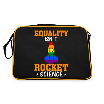 Gleichstellung Ist Keine Raketenwissenschaft - Retro Tasche - Schwarz/Gold - Hinten