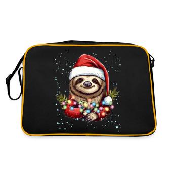 Dessins de Noël d’amant paresseux - Noël drôle Sl - Sac Retro - noir/or - Dos