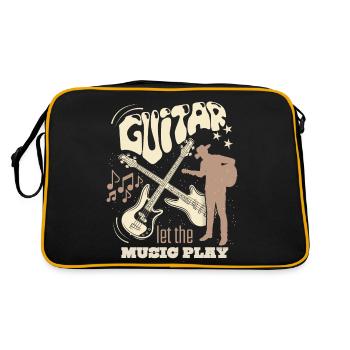 Guitare électrique, Musique country, Guitare, Guitariste - Sac Retro - noir/or - Dos