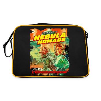 Comic Strip, 50s Comic, Nebula Nomads - Retro Bag - black/gold - Back