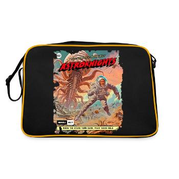 Comic Strip, 50s Comic, Space Monster - Retro Bag - black/gold - Back
